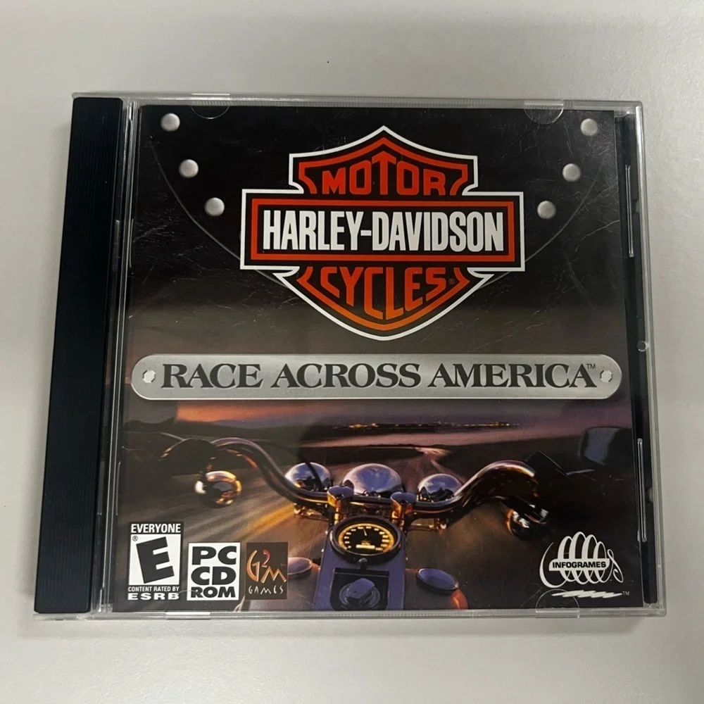 2000 Harley Davidson Cycles Race Across America Vintage PC CD ROM Windows 95/98